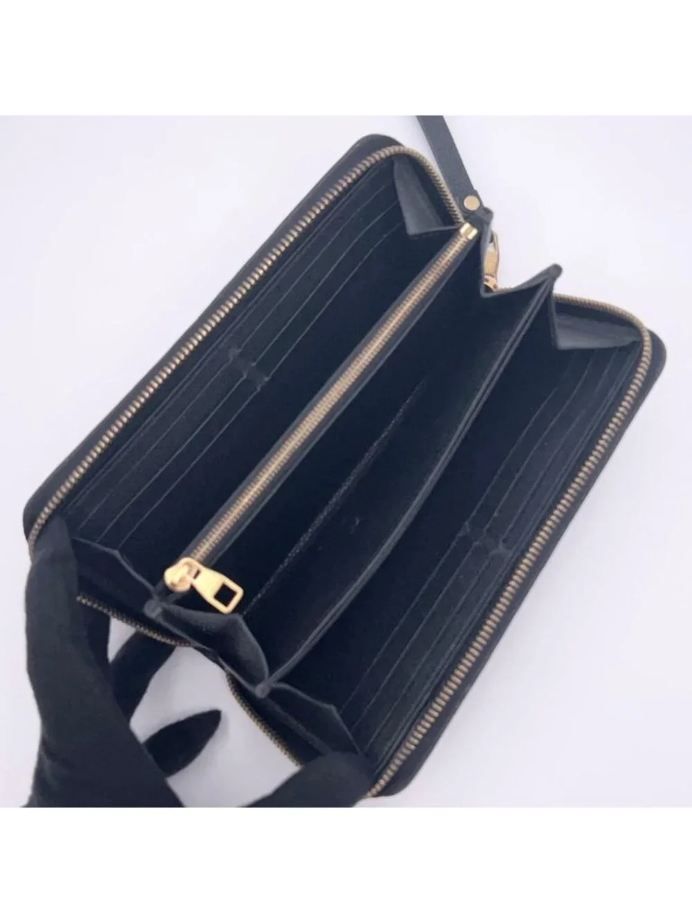 Louis Vuitton Monogram Empreinte Zippy Wallet Noir